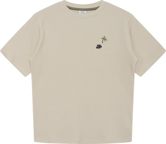 Hust and Claire T skjorte   Anskil   Sand Stone m. Palm   Hust and Claire   8 år 128   T skjorte   Beige