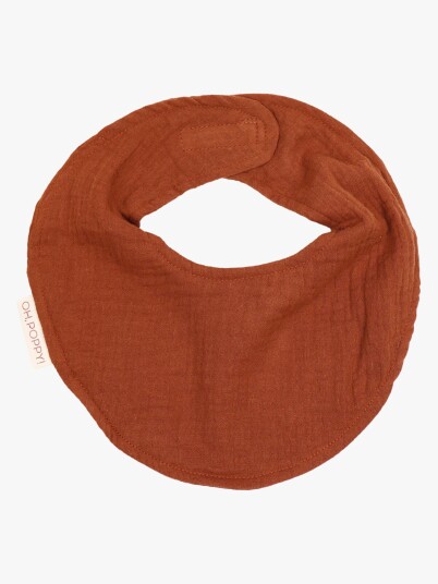Å Poppy Juno Drool Bib 2 Pakning Varm Rust/linbeige