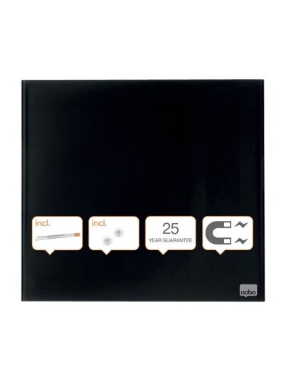 Nobo Glasstavle Diamond 30x30cm Kv. Sort Nobo Glasstavle Diamond 30x30cm Kv. Sort