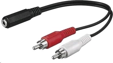 Premiumcord Jack 3,5 Mm Rca Cinch X2 1,5 M Svart Kjackcinb2
