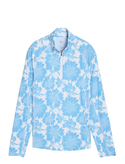 PUMA Golf W You-V Botanic 1/4 Zip - Blue - XS PUMA Golf W You-V Botanic 1/4 Zip - Blue - XS
