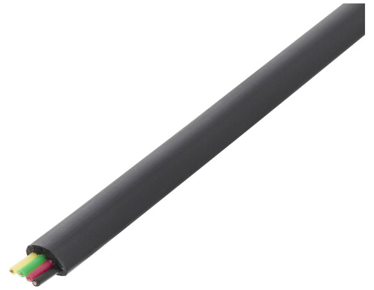 Deltaco 6P Modular Kabel 100m Flat Svart