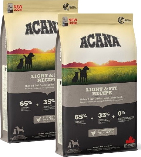 Acana Dog Light & Fit Tørrfôr Til Hund 2 X 11.4 kg
