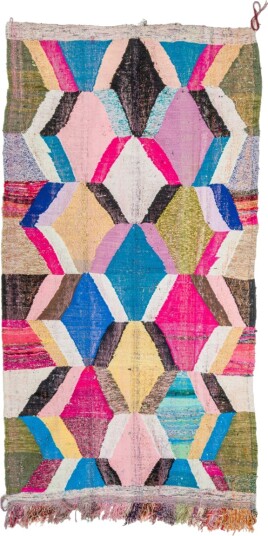 Marokkansk Boucherouite teppe 150 x 275 cm Størrelse: 150 x 275 cm