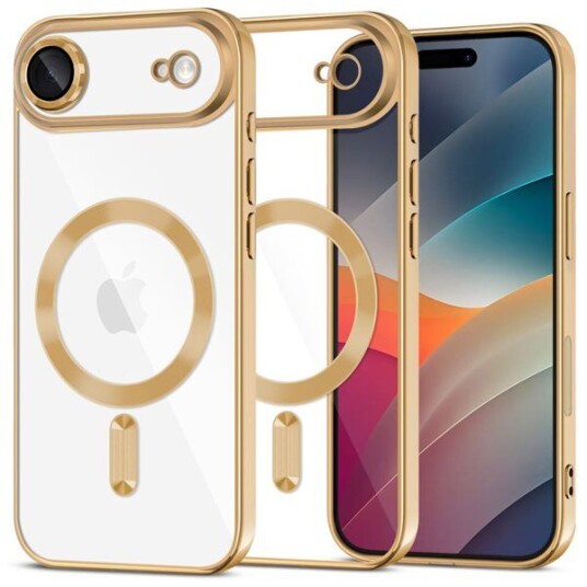 Tech Protect MagFlex deksel for iPhone 17 Air - MagSafe kompatibel - Klar/Gull