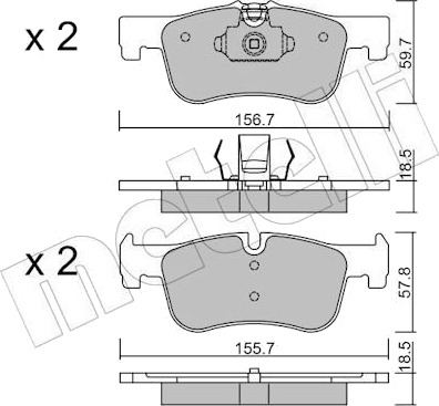 METELLI 22 0959 0 Bremseklosser