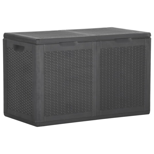 vidaXL Putekasse for hage 180 L svart PP rotting vidaXL Putekasse for hage 180 L svart PP rotting