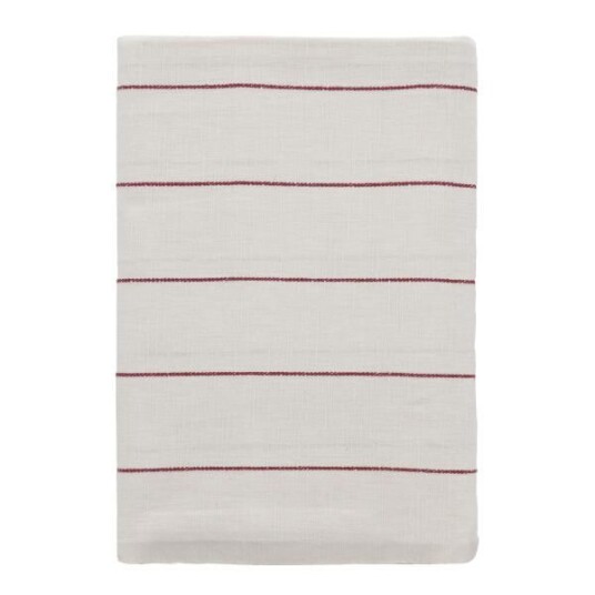 Södahl Line duk 140x270 cm offwhite/red