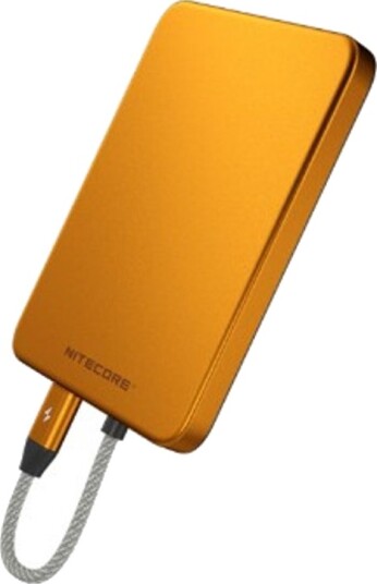 Nitecore POCKET 5 Powerbank 5000mAh – Oransje (med innebygd USB-C kabel)