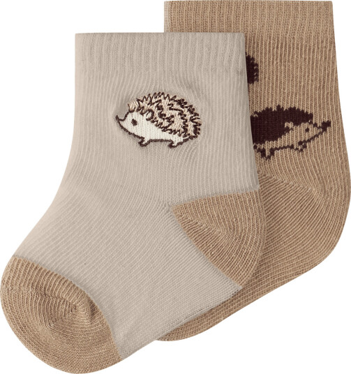 name it Nbnostick 2P Sock - Beige - 50-56