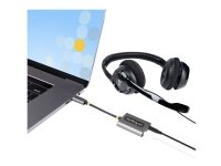 StarTech.com USB-C Headphone Splitter, USB Type C Dual Headset Adapter w/Microphone Input, USB C to 3.5mm Adapter/Earphone Dongle, USB C to Audio Jack/Aux Output - Mic and Headset Controls, Built-in 24-bit DAC (USBC-AUDIO-SPLITTER) - Lydsplitter - 24 pin