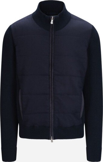 Gran Sasso Hybrid jacket flanel wool 58 blå herre