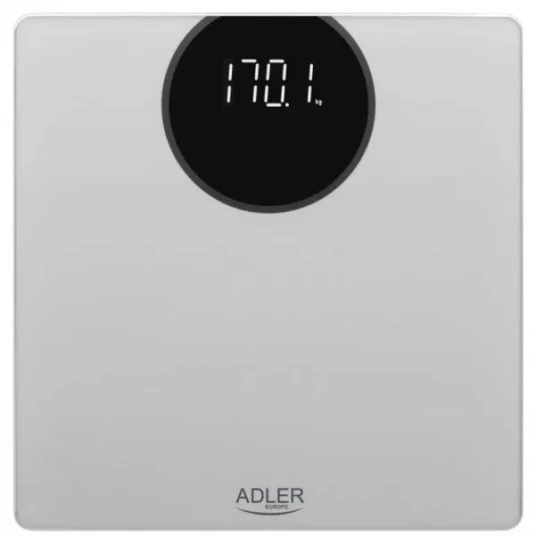 Adler Ad 8175 Elektronisk Personvekt 180 Kg 100 G Sølv Kg Lb Firkant Adler Ad 8175 Elektronisk Personvekt 180 Kg 100 G Sølv Kg Lb Firkant