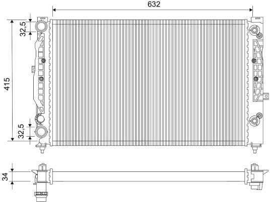 VALEO 731755 Radiator motorkjøling