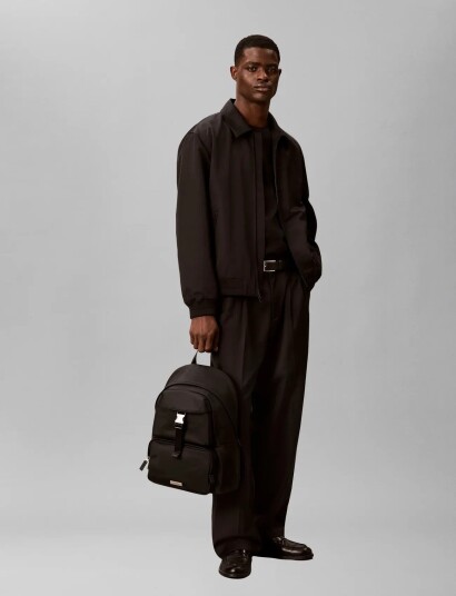 Calvin Klein Clean Round Backpack Black ONE SIZE