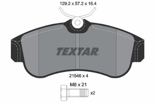 Bremseklosser TEXTAR 2154601 Bremseklosser TEXTAR 2154601
