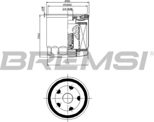 Oljefilter BREMSI FL0033 Oljefilter BREMSI FL0033