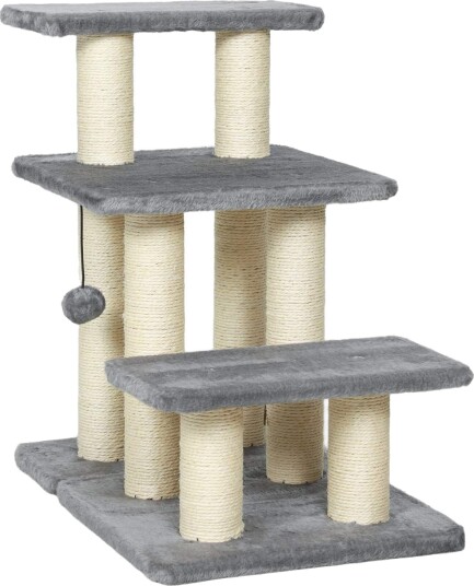 Northio Kjæledyrtrapp 3 Trinn 54 cm Høy Sisal Klorestolper
