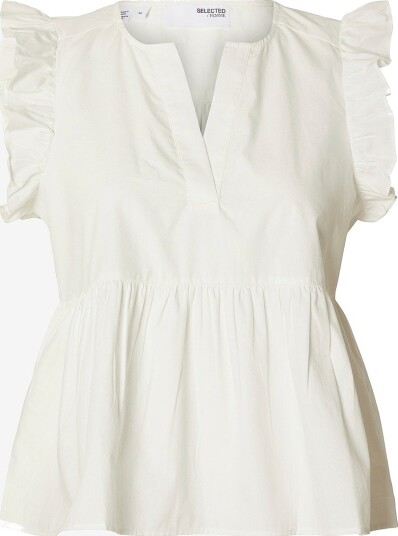 Selected Femme Bluse slfBlair Ida SL Top Hvit