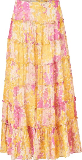 byTimo - Maxi skjørt Dotted Georgette Skirt - Ss25 - Flerfarget