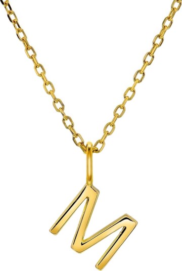 Pan Jewelry Letters smykke i 925 forgylt sølv M