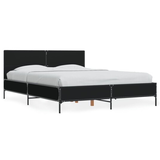  Sengeramme svart 120x190 cm konstruert tre og metall 8721102613180