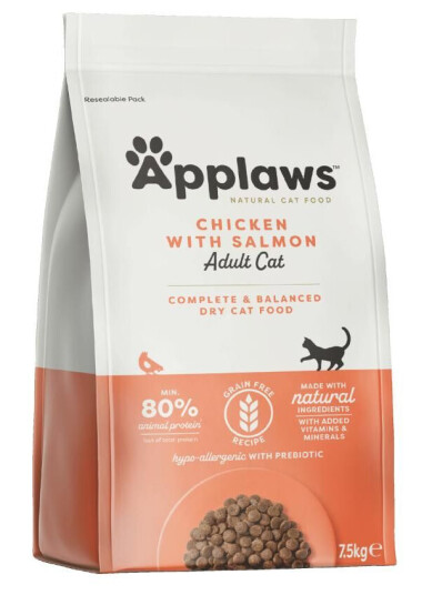 Applaws Kattmat Uten Korn Kylling & Laks 7,5 kg Tørrfôr