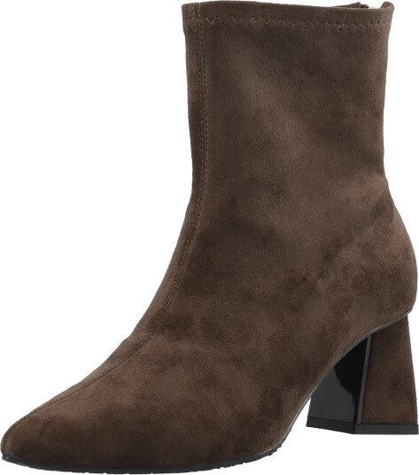 Bianco Biamaralyn Back Zip Boot Faux Suede Brown 38 Bianco Biamaralyn Back Zip Boot Faux Suede Brown 38