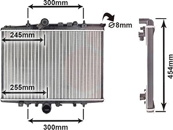 VAN WEZEL 40002202 Radiator motorkjøling