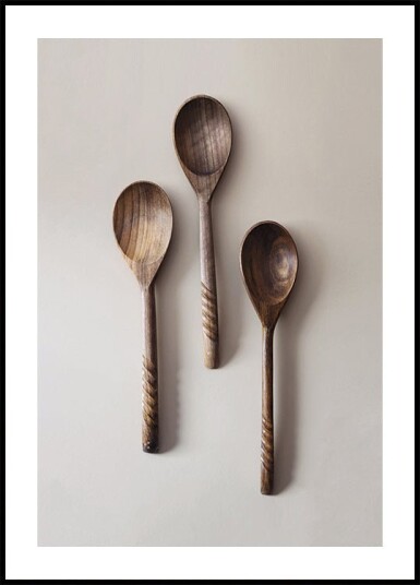 Three Wooden Spoons Plakat Plakat / 70x100cm
