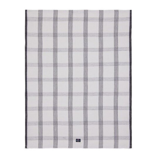 Lexington Rutete kjøkkenhåndkle i lin/bomull 70x50 cm hvit/svart Lexington Rutete kjøkkenhåndkle i lin/bomull 70x50 cm hvit/svart