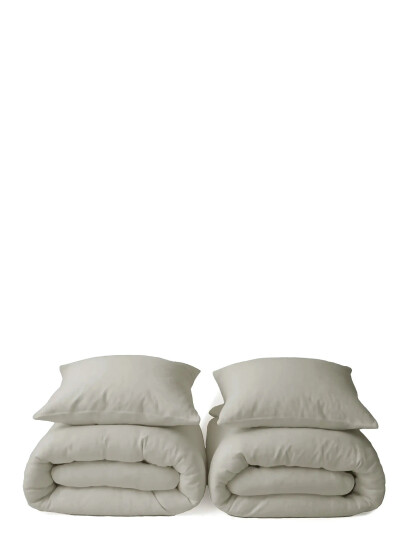 The Organic Company 2 X Bedlinen Set - Extra Length - Grey - 220X 140 The Organic Company 2 X Bedlinen Set - Extra Length - Grey - 220X 140