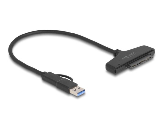 DELOCK USB to SATA 6 Gb/s Converter with USB Type-C™ or USB Type-A