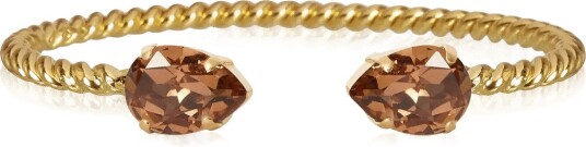 Caroline Svedbom Mini Drop Bracelet Gold - REC LIGHT SMOKED TOPAZ - One Size