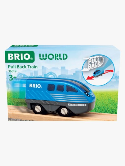 BRIO World Pull-Back Leketog Blå