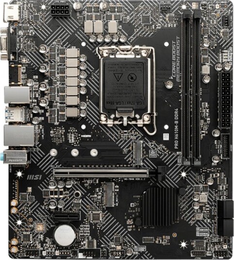MSI PRO H610M B Intel LGA1700 DDR4 Micro ATX
