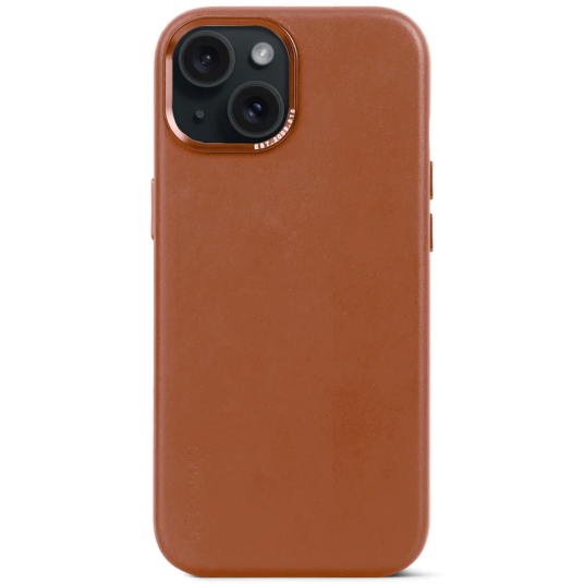 Decoded Iphone 15 Deksel Leather Backcover Tan