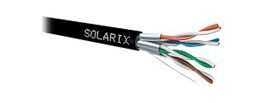 Solarix - Samlet Kabel - 500 M - 7.3 Mm - Stp - Cat 6A - Ieee 802.3Af/Ieee 802.3At/Ieee 802.3Bt - Svart Ral 9005