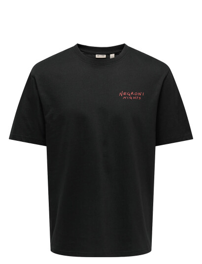 ONLY & SONS Onsspritz Italy Rlx Ss Tee - Black - S
