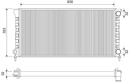Radiator, motorkjøling VALEO 701926