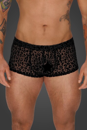 H072 Leopard flock shorts