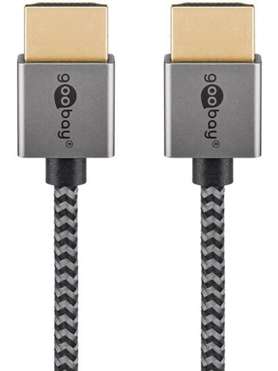 Pro HDMI 2.0 sleeved - Skjermkabel - 0.5m - Gr Pro HDMI 2.0 sleeved - Skjermkabel - 0.5m - Gr