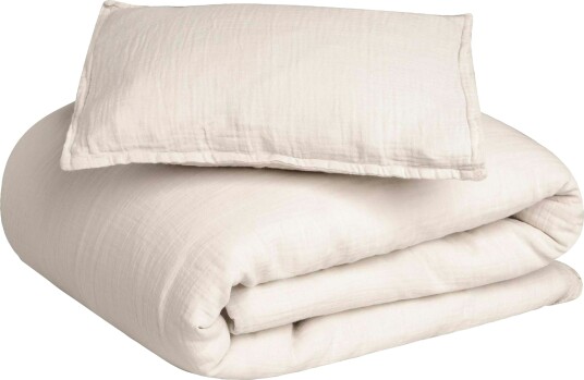 Garbo & Friends Eggshell Muslin Bed Set Junior 100x130 + 35x55 cm
