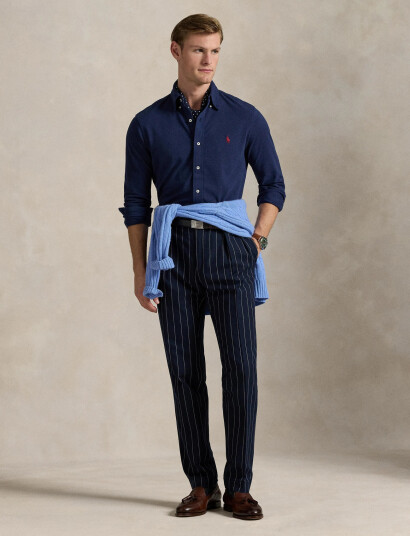 Polo Ralph Lauren Featherweight Mesh Shirt - Navy - M