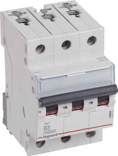 Legrand TX³ MCB automatsikring B3 3P 3M 10/10kA