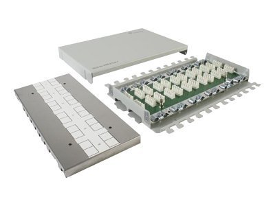 Telegärtner Multi 6X Vm 8-8 - Kontaktblokk - Veggmonterbar - Cat 7 - Lysegrå Ral 7035