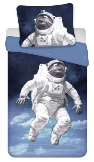 Licens Sengetøy med astronautmotiv 140x200 cm - Sengesett i 100% bomull - Vendbart dynetrekk Licens Sengetøy med astronautmotiv 140x200 cm - Sengesett i 100% bomull - Vendbart dynetrekk