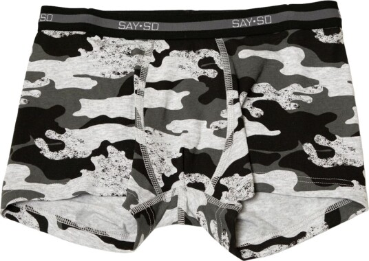 Say So Boxershorts   Grå Melert m. Camouflage   Say So   12 år 152   Boxershorts