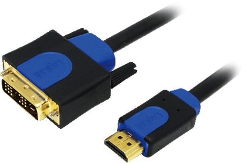LogiLink HDMI-DVI-Kabel Anschl. 18+1pin St/St 5.00