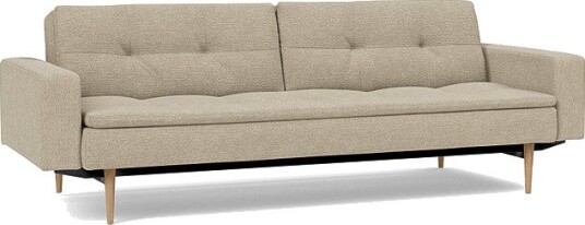 Sovesofa Dublexo med Armlener & Lys Styletto ben B 6003670